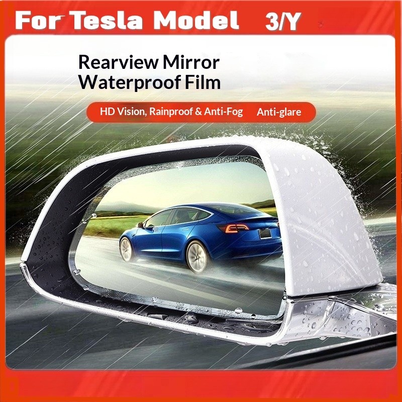 สําหรับ Tesla รุ่น 3 Highland / รุ่น Y Juniper 2025 กระจกมองหลัง Nano Anti-Fog Anti-Rain กันน้ําสะท้อนแสงฟิล์มอุปกรณ์เสริม