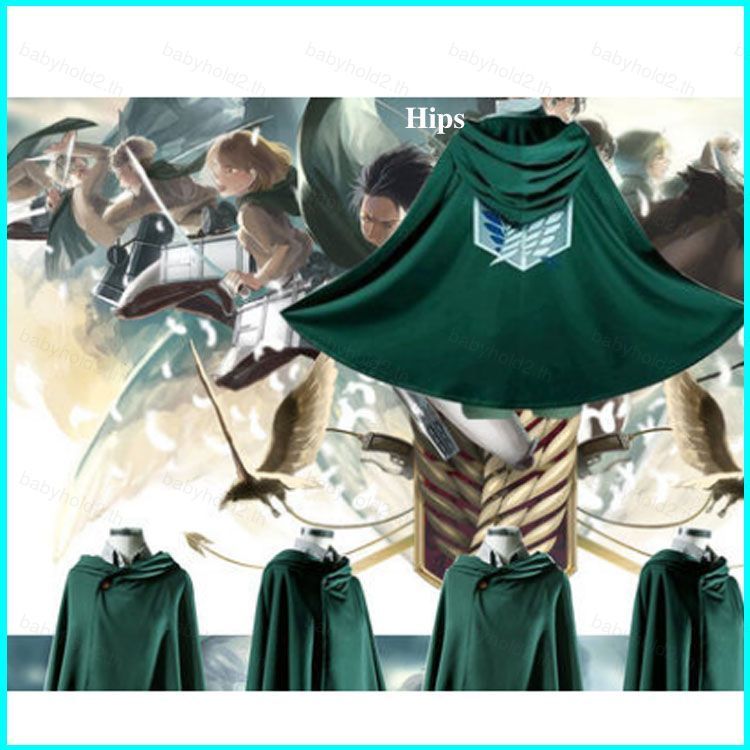 ชุดคอสเพลย์ Shingeki no Kyojin Levi Rivaille Rival Ackerman เสื้อคลุมสำหรับงานฮัลโลวีนและเล่นเกม