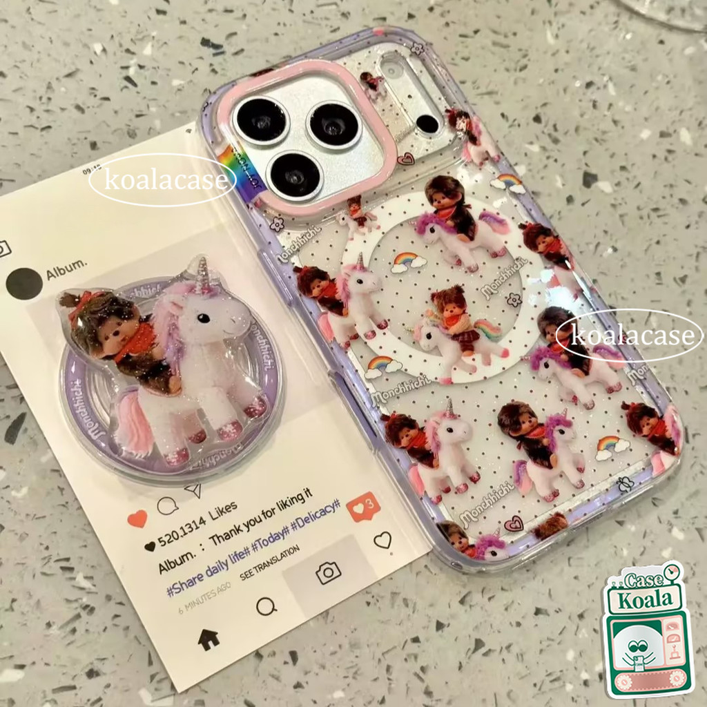 เคสไอโฟน15เคสใสชาร์จแม่เหล็ก มอนชิชิรุ้ง น่ารัก2026 สำหรับ IPhone XR 13 15 11 16 14 12 Pro Max XS 8 7 16 15 Plus X SE 3 – โปรปัง