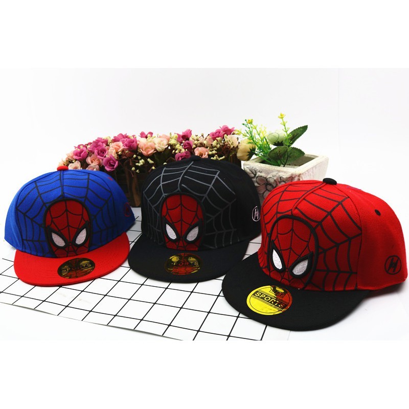 หมวกเด็กชาย SPIDERMAN Cartoon Hip-Hop Style