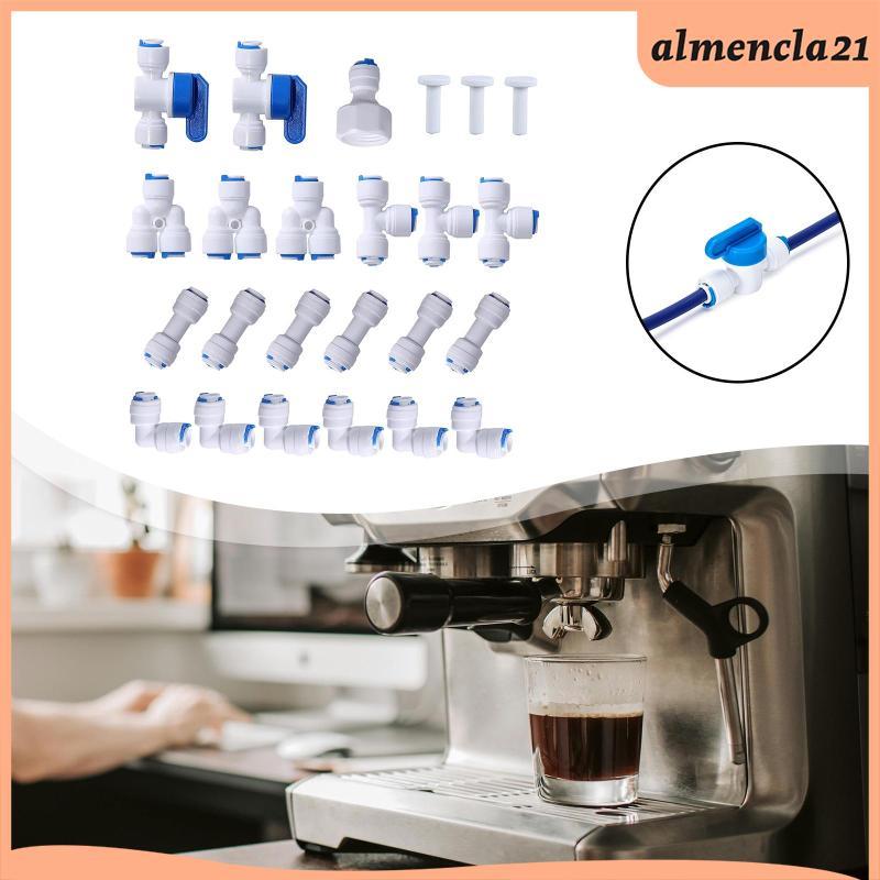 [Almencla] 24x 1/4" Od Quick Connect, บอลวาล์ว+T+i+L+Y Type, อุปกรณ์ดันเชื่อมต่อระดับมืออาชีพสําหรับ