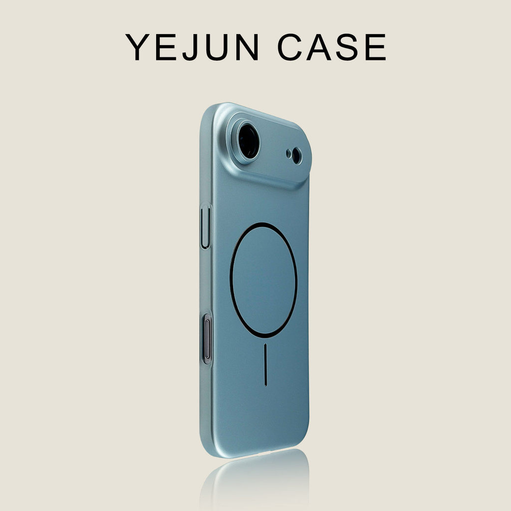 Yejun เหมาะสําหรับ iphone17/16pro เคสโทรศัพท์ Yuanfeng แว่นตาสีฟ้าแม่เหล็ก Apple 17promax Frosted Ha
