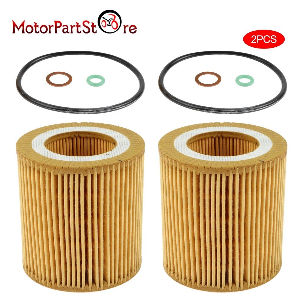 2pcs กรองน้ํามันสําหรับ BMW E60 E82 E88 E90 E92 E93 X6 X5 128i 135i 325i 330i 335i 328xi X1 X3 X4 Z4