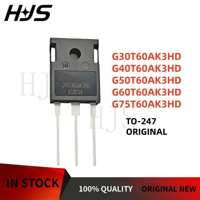 5PCS G40T60AK3HD G50T60AK3HD G75T60AK3HD G60T60AK3HD G30T60AK3HD TO-247 Field Effect ทรานซิสเตอร์