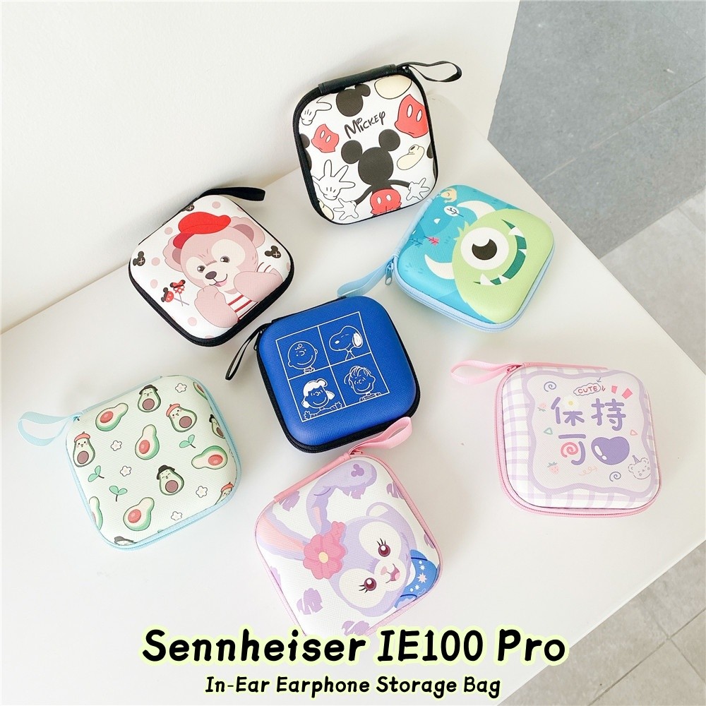 หูฟัง Imamura สำหรับ Sennheiser IE100 Pro กันกระแทกดีไซน์การ์ตูน พร้อมกระเป๋าเก็บและชาร์จมัลติฟังก์ช