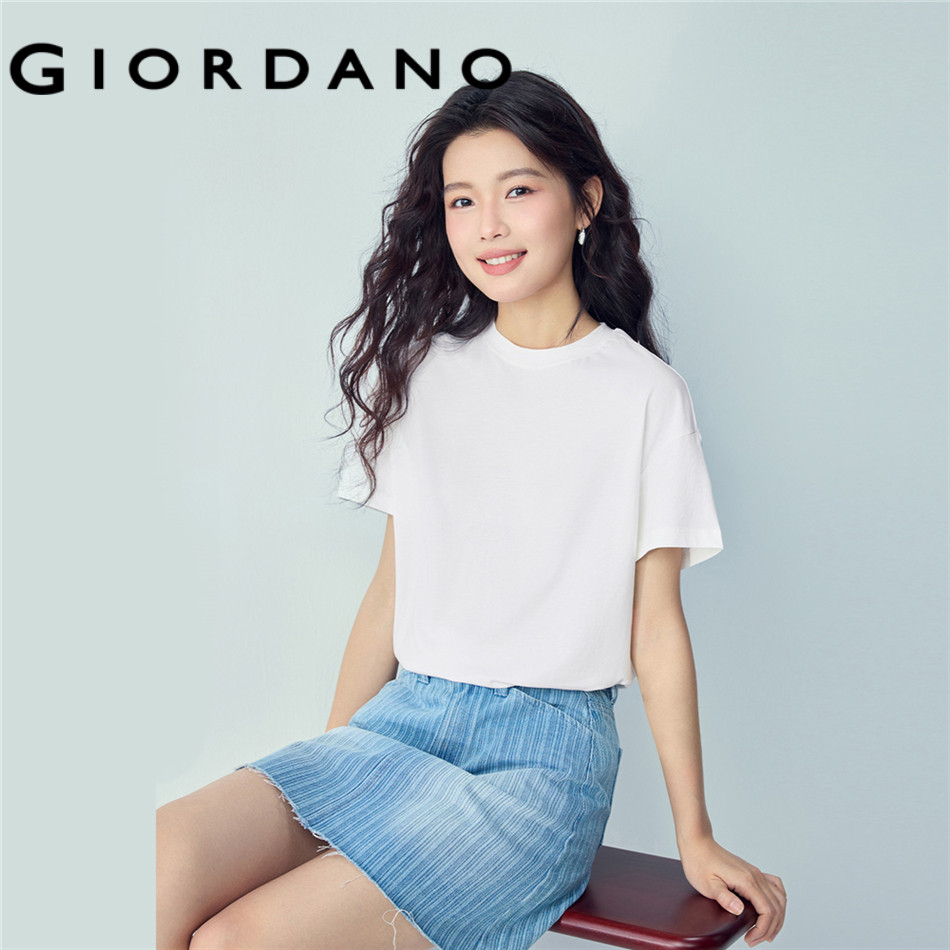 GIORDANO WOMEN Loose mockneck short-sleeve tee 05322396