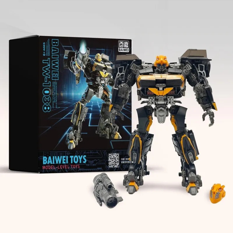 Baiwei Transformation TW1038 TW-1038 Darkly Bumblebee ภาพยนตร์ Edition โลหะผสมหุ่นยนต์ Action Figure รูปปั้นสะสมของขวัญของเล่น