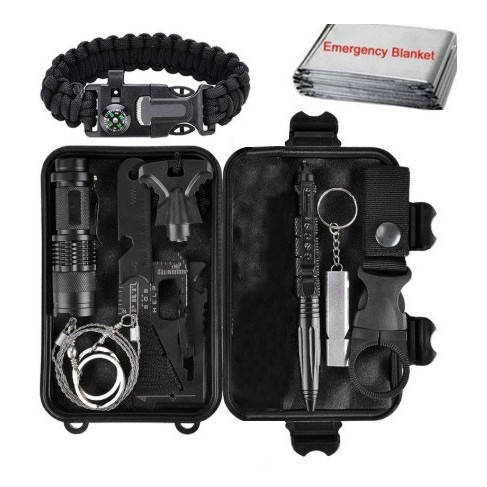 Upgraded Outdoor Survival Kit Survival Tool Set Multi-Functional Outdoor Emergency Kit SOS Emergency