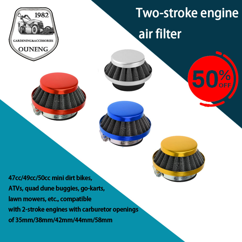 กรองเปลือย 2 จังหวะ กรองอากาศแต่ง 35-58mm สำหรับรถวิบาก Mini Bike ATV เครื่องตัดหญ้า เลื่อยยนต์