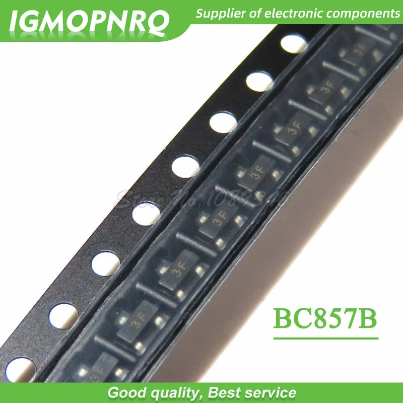 100PCS BC857B 3F 3FW SOT-23-3 ทรานซิสเตอร์ Bipolar - BJT TRANSISTOR 200mW ใหม่เดิม