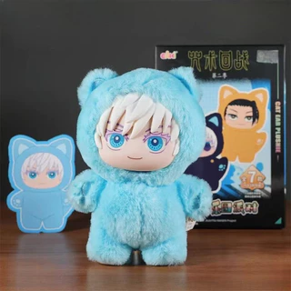 หูแมว Plushie Jujutsu Kaisen กล่องตาบอด Satoru Gojo Eto Action Figure Suguru Nanami Kento Fushiguro Toji ตุ๊กตาตุ๊กตาเคลื่อนย้ายได้รูปของเล่นสะสมของขวัญสําหรับพัดลม
