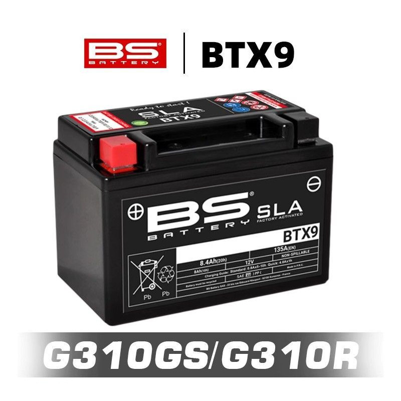 แบตเตอรี่มอเตอร์ไซค์บีเอ็มดับเบิลยู BMW G310GS/G310R แบตเตอรี่นำเข้าจากฝรั่งเศส แบบไม่ต้องบำรุงรักษา