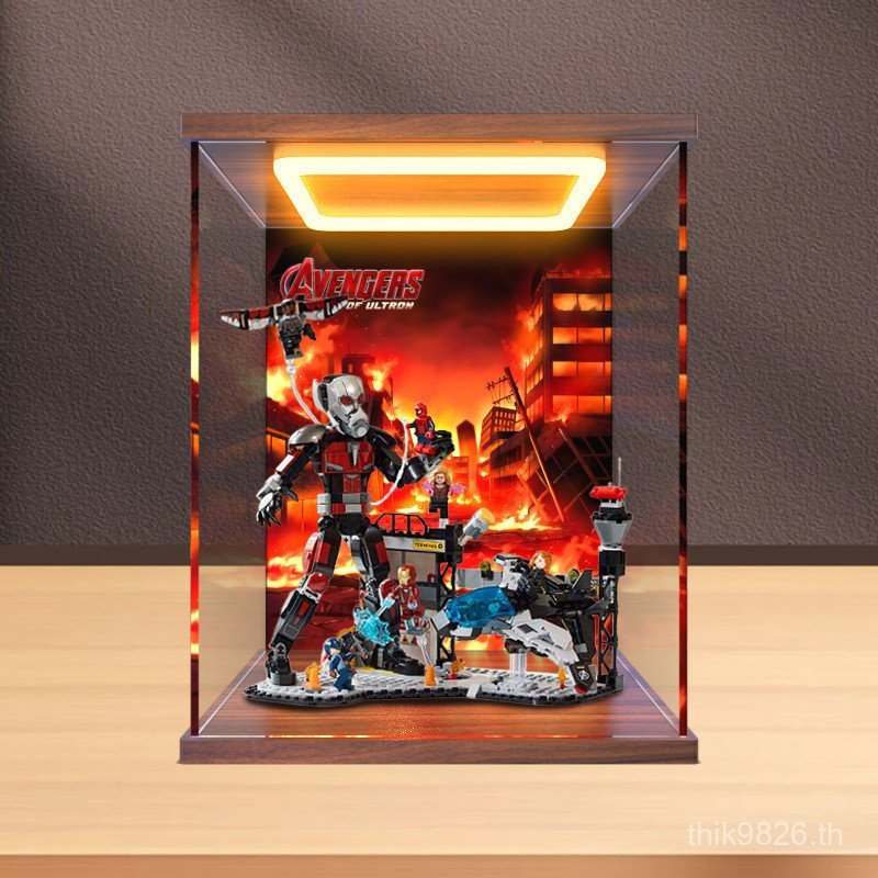 อเมริกันต่อสู้76314อาคารบล็อกฉากการชําระเงินสงครามพลเรือนคริลิคบังคับเพลงรุ่นกล่องเก็บแสงกัปตันสูง 9