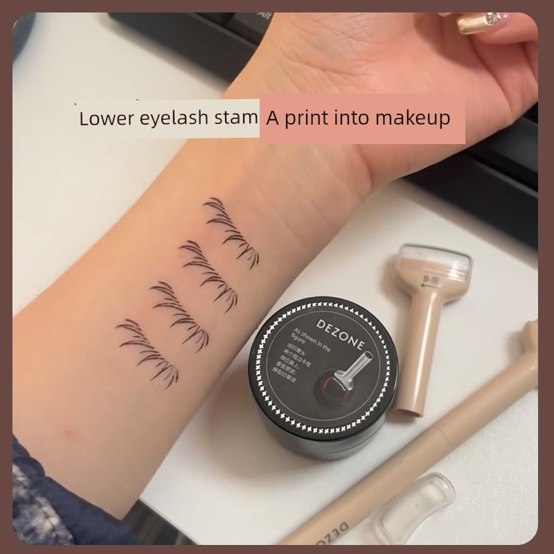 อายไลเนอร์ อายไลเนอร์สีน้ำตาล DEZONE DEZONE Lower Eyelash Stamp กันน้ํา กันเหงื่อ Non-Smudge Ultra-F