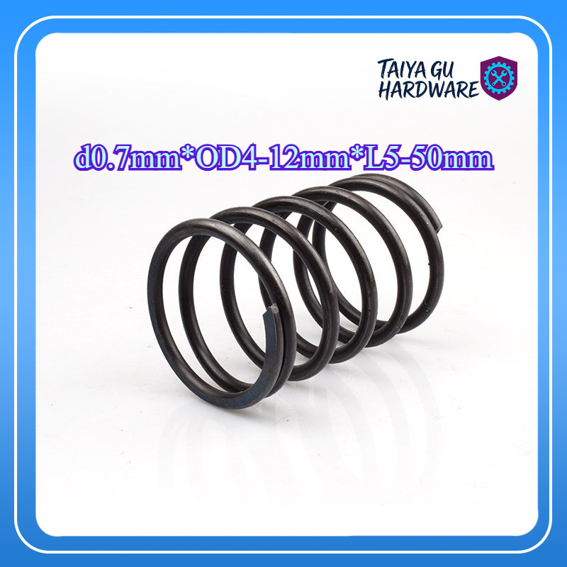 65Mn สปริงเหล็กอัดสปริง d0.7mm*OD4-12mm*L5-50mm แรงดันแรง สปริงคืน สปริงอัด สปริงป้องกันความเมื่อยล้