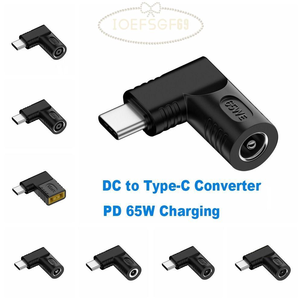 IOEFSGF69 อะแดปเตอร์ 5.5X2.5 7.4X0.9 4.5X0.6 มม.ขั้วต่อ USB C 5 V 9 V 12 V PD 65W สําหรับ //