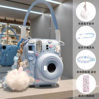 เคสกล้องป้องกันรอยขีดข่วน instax มินิ 12 กรณีฝาครอบคริสตัลสํ…