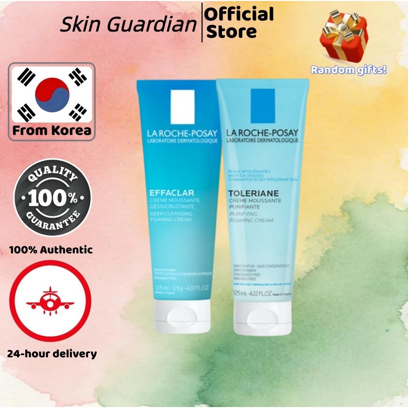[La Roche-Posay] Toleriane Purifying foam Cream Facial Cleanser 125ml/ครีมโฟมล้างหน้า 125ml