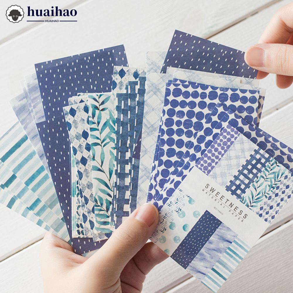 HUAIHAO 50 แผ่น/แพ็ค Creative Retro กระดาษสําหรับ DIY Scrapbooking Journal ไดอารี่งานฝีมือตกแต่งวัสด