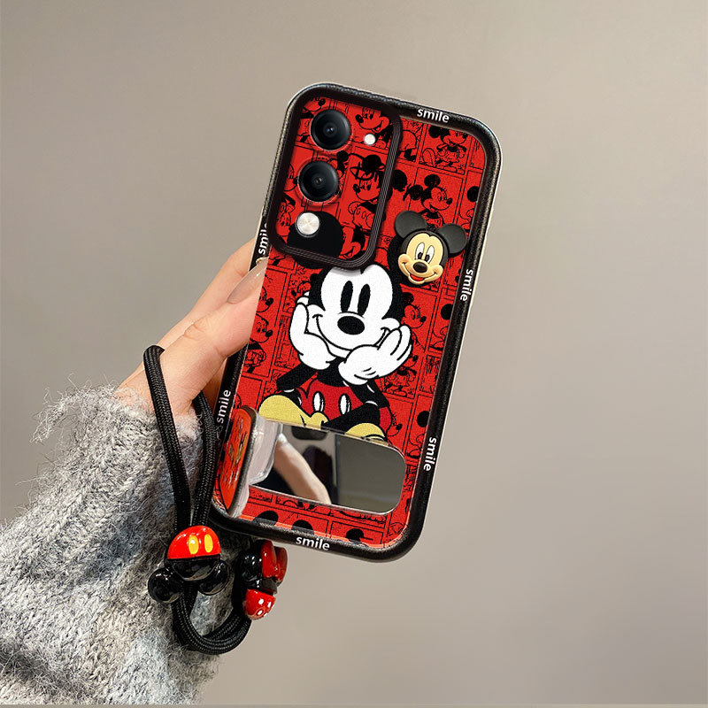 เคส For Vivo Y04 / Y29S / Y04S / Y19e tpu JMZJ หรูหรากระจกขาตั้ง Lanyard เคสโทรศัพท์ A2v - รูปที่ 4