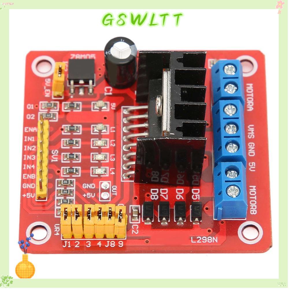 GSWLTT Stepper Motor Driver Module, Dual H Bridge L298N DC Motor Controller Board, 2A ติดตั้งง่ายมัล