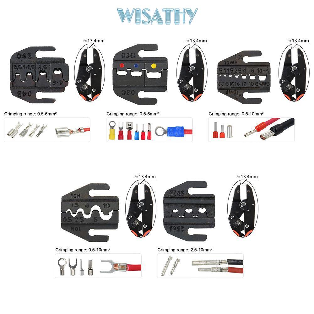 WISHATHY Ferrule Crimp ชุดคู่มือ YF-04B/ 03C/ 10N / 2546B Wire Crimper เครื่องมือเชื่อมต่อลวด Termin