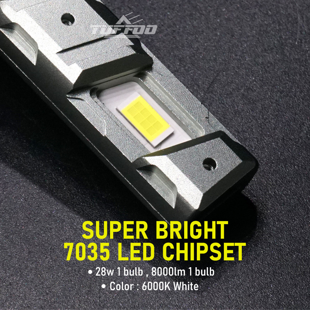 TUFFOO 2PCS H11B / H8B / H9B Car LED headlight Bulb / Fog Light Bulb Canbus 6000K White - DC12V