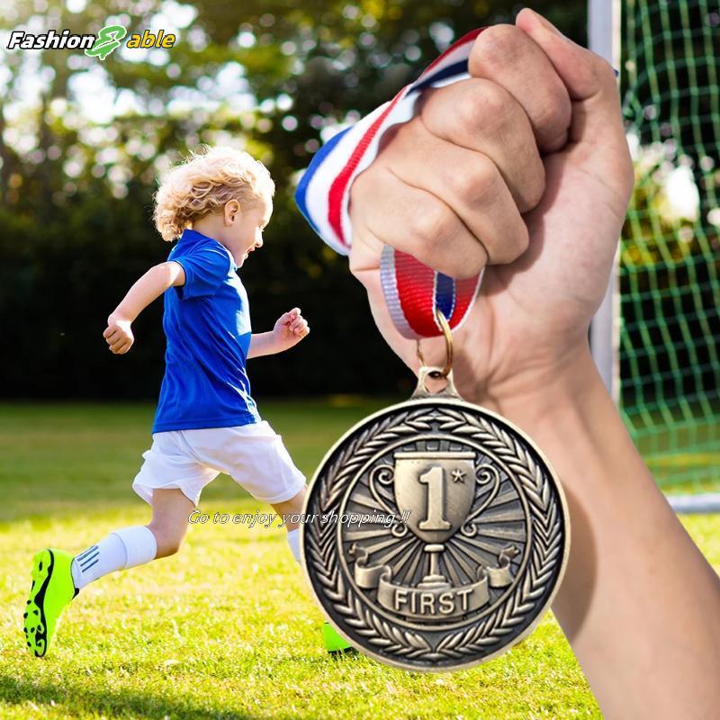 แฟชั่น.shop03 1 ชิ้น 5 เซนติเมตรการแข่งขันรางวัลเหรียญ Ne ริบบิ้นทอง/เงิน/เหรียญบรอนซ์โลหะวินเนอร์เห