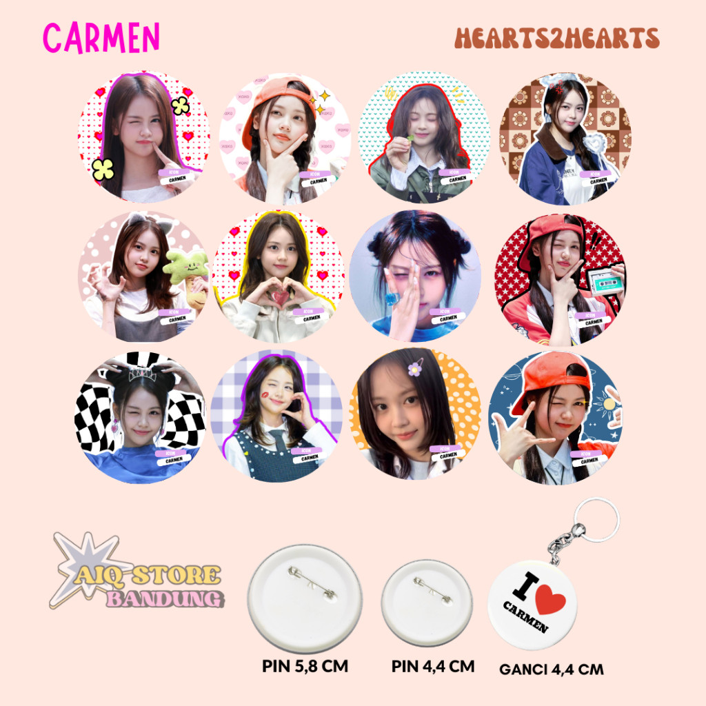 Carmen Pin Glossy The Icon Hearts2Hearts Pin Kpop | เข็มกลัด Carmen Hearts2hearts น่ารัก
