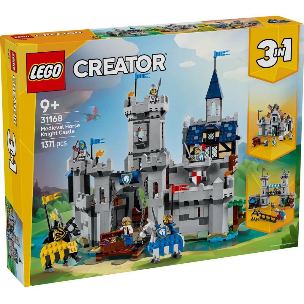 LEGO® Creator 3-in-1 Medieval Horse Knight Castle 31168