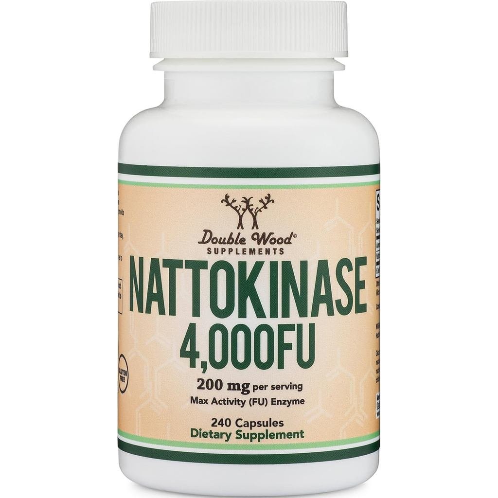 Nattokinase Supplement 4,000 FU Servings, 240 Capsules (Derived from Japanese Natto) Systemic Enzyme
