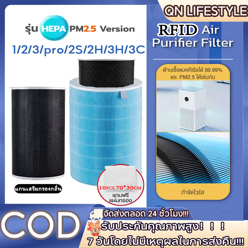 【COD】(มี RFID) 2S,2H,2C,3C,3H, Pro,4 Lite ไส้กรองอากาศ Xiaomi กรองฝุ่น PM2.5 ได้ 99.97% และสารพิษอย่