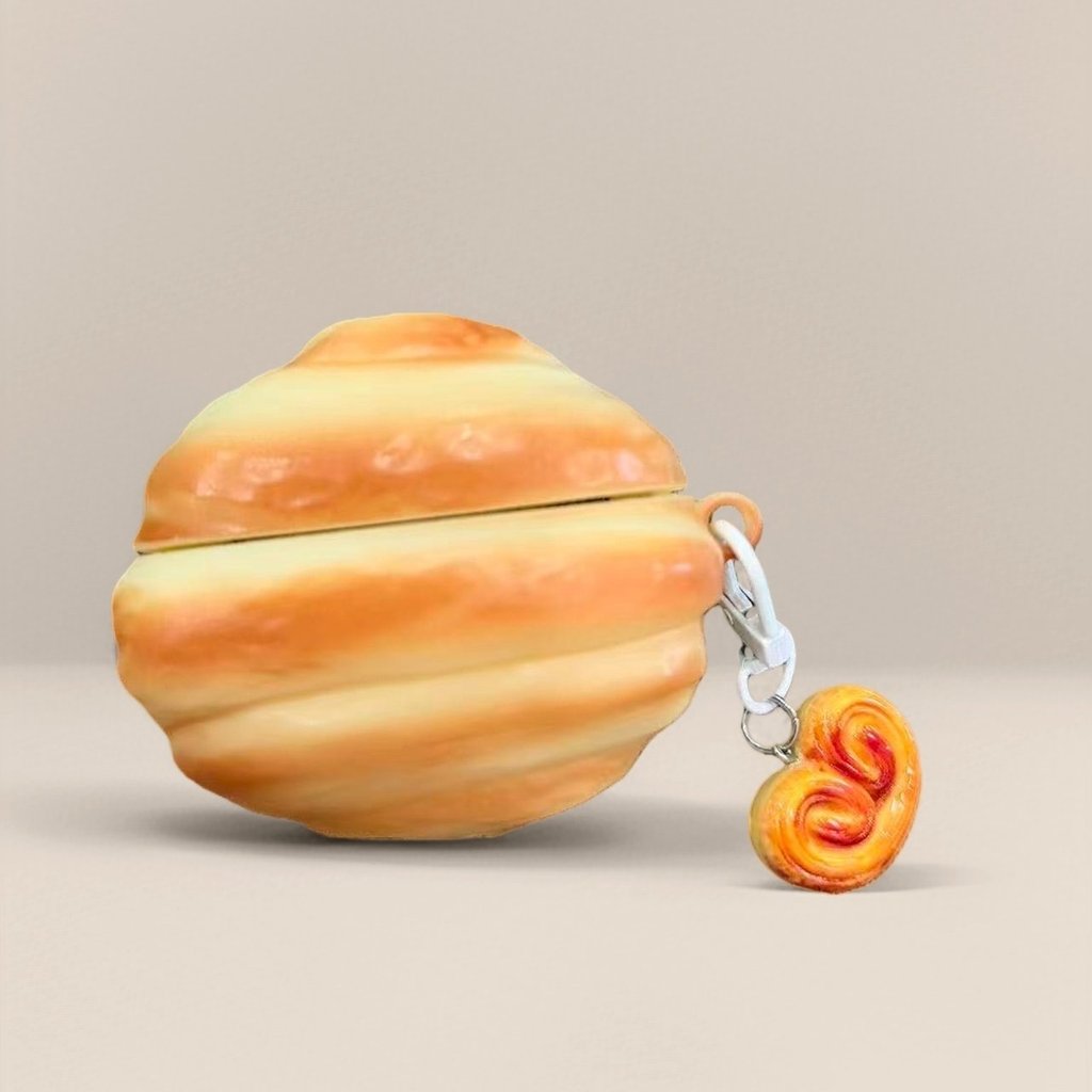 Original จําลอง Croissant ซิลิโคน Soft Case เหมาะสําหรับ airpodspro3 เคสป้องกัน Apple หูฟัง airpods4