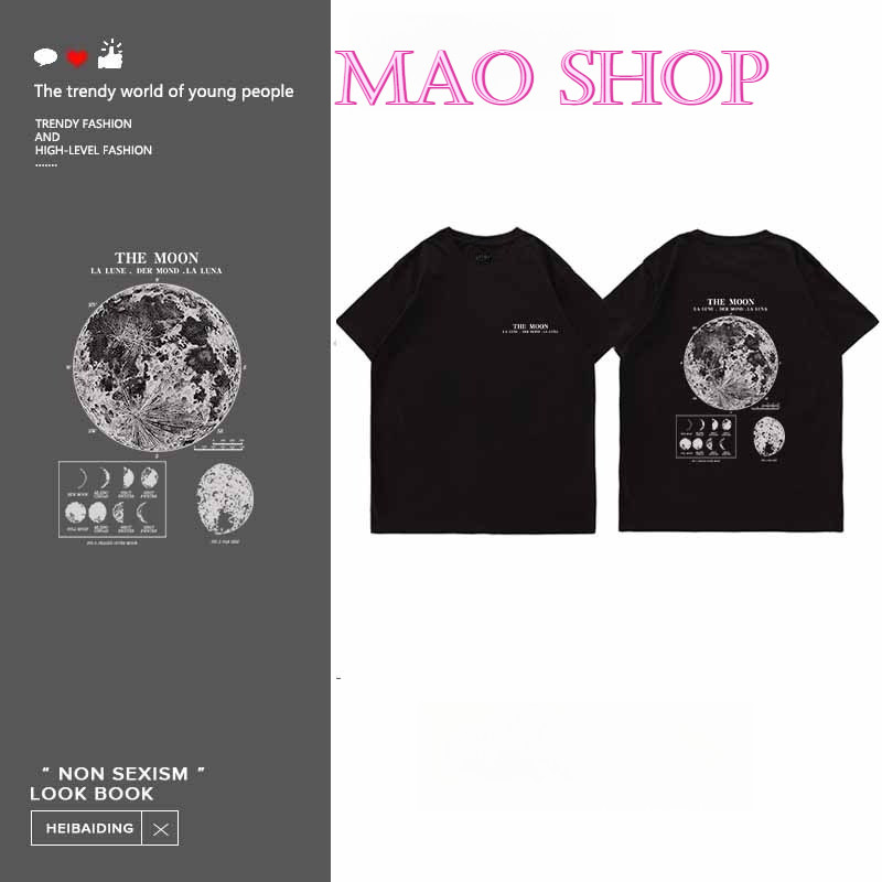 COD✅ (จัดส่งในกรุงเทพฯ) MAO Shop เสื้อยืดแขนสั้นสไตล์เรโทรอเมริกัน ใส่สบายทุกวัน – โปรปัง