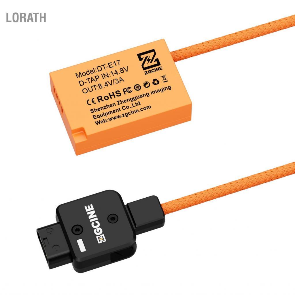 Lorath Lorath ZGCINE LP-E17 Dummy แบตเตอรี่ D-Tap Connector สายไฟ 60 ซม.ยาวสำหรับ Canon EOS RP R50 R