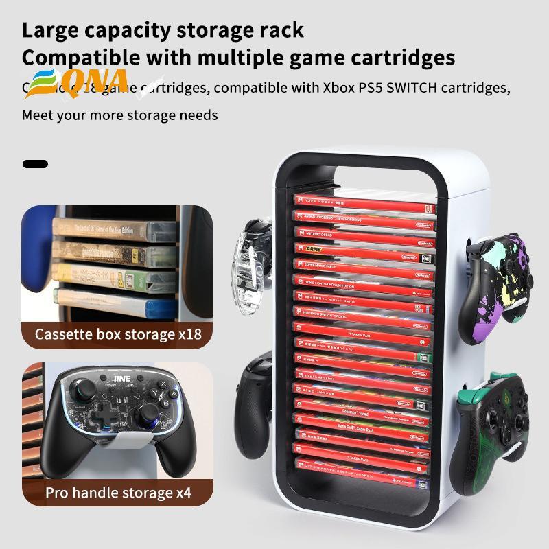 [QNA] Universal Game Storage Stand Host Disc 18 CD Storage Box Holder Game Controller Braet สําหรับ 