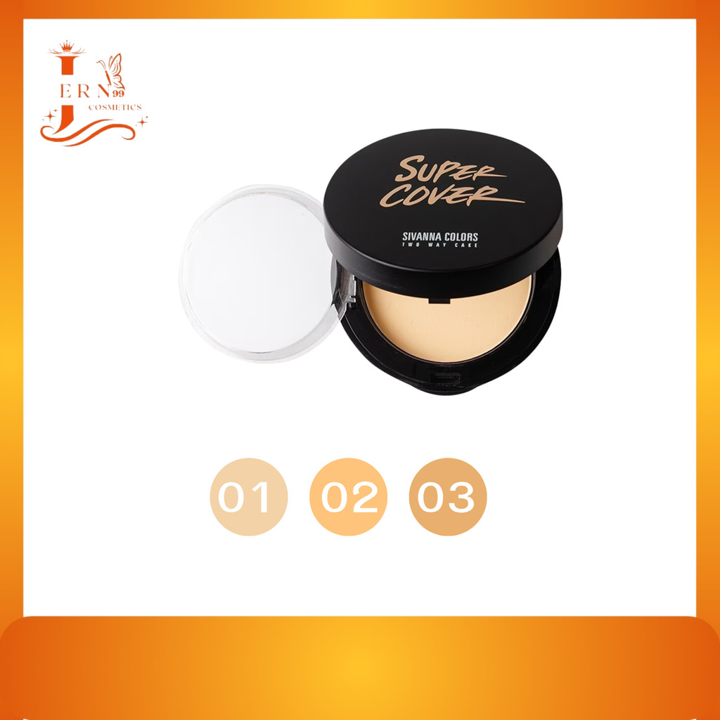 Sivanna Super Cover Two Way Cake แป้งพัฟผสมรองพื้นเนื้อเนียนละเอียดพาวเดอร์ 10กรัม. – โปรปัง