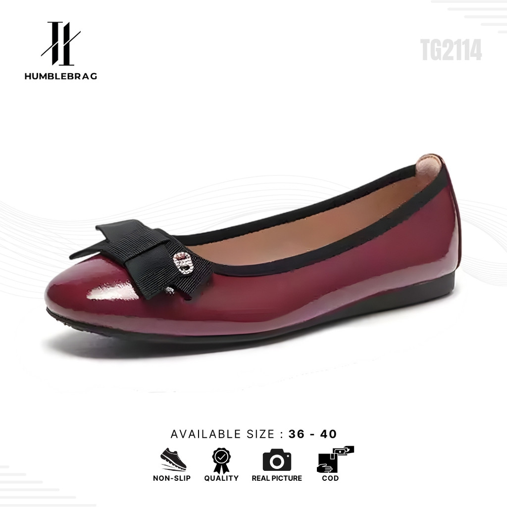 HMBRG Eunchae รองเท้าส้นแบนผู้หญิง รองเท้าทํางานผู้หญิง TG2114