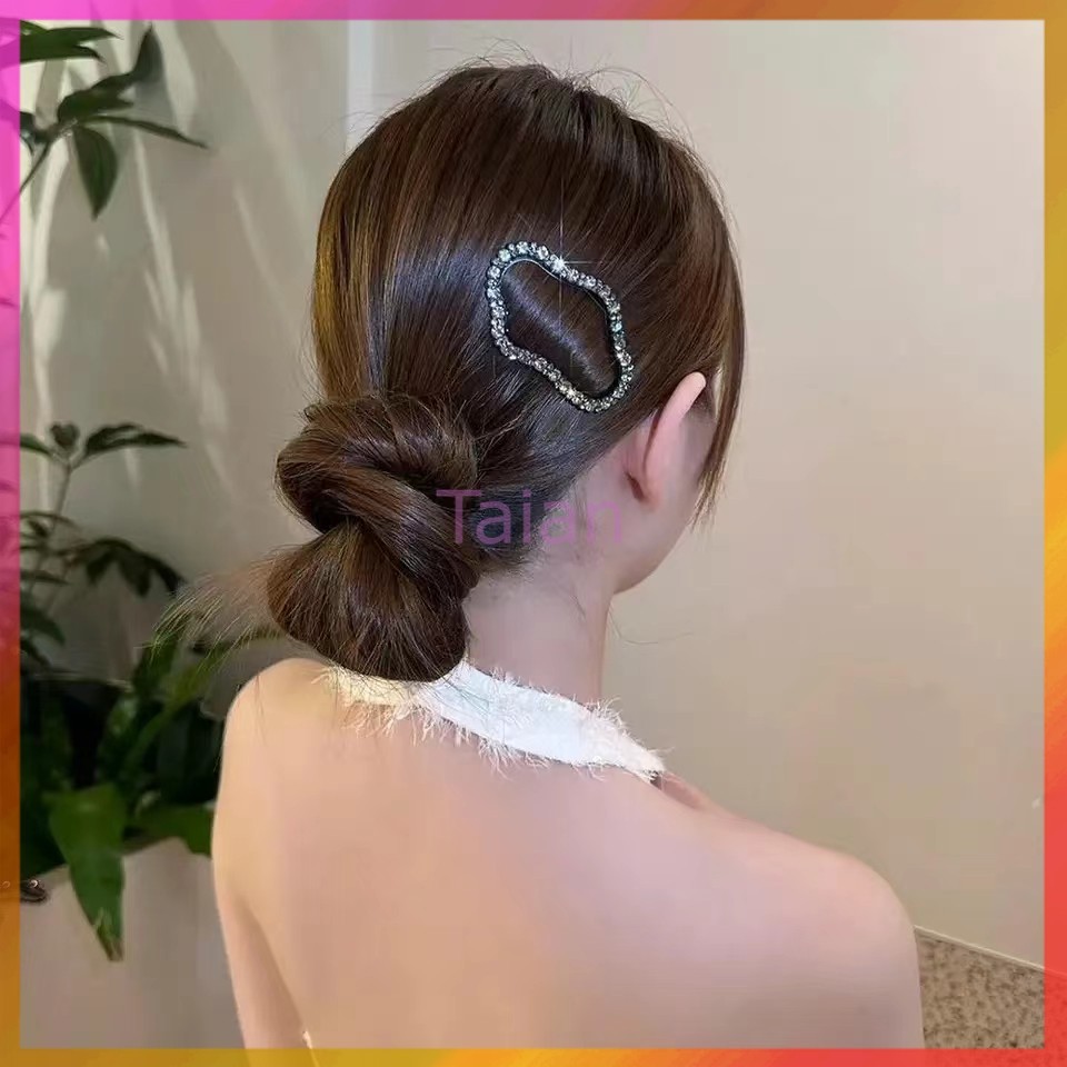 Taian แฟชั่นเกาหลีเรียบด้านข้างคลิปอุปกรณ์เสริมผมระดับไฮเอนด์ rhinestone เมฆกิ๊บใหม่