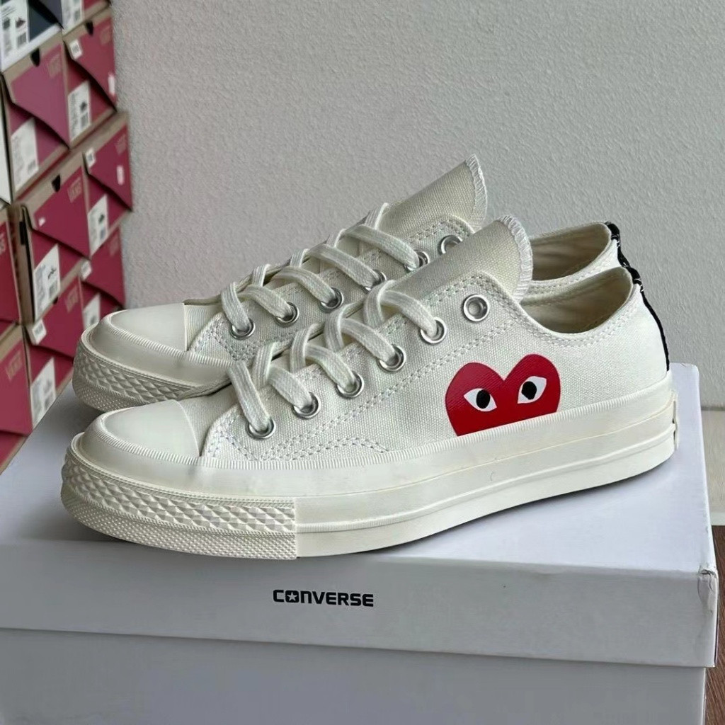 Play Branded 70s Style Canvas High-Top Shoes with Smile Detail