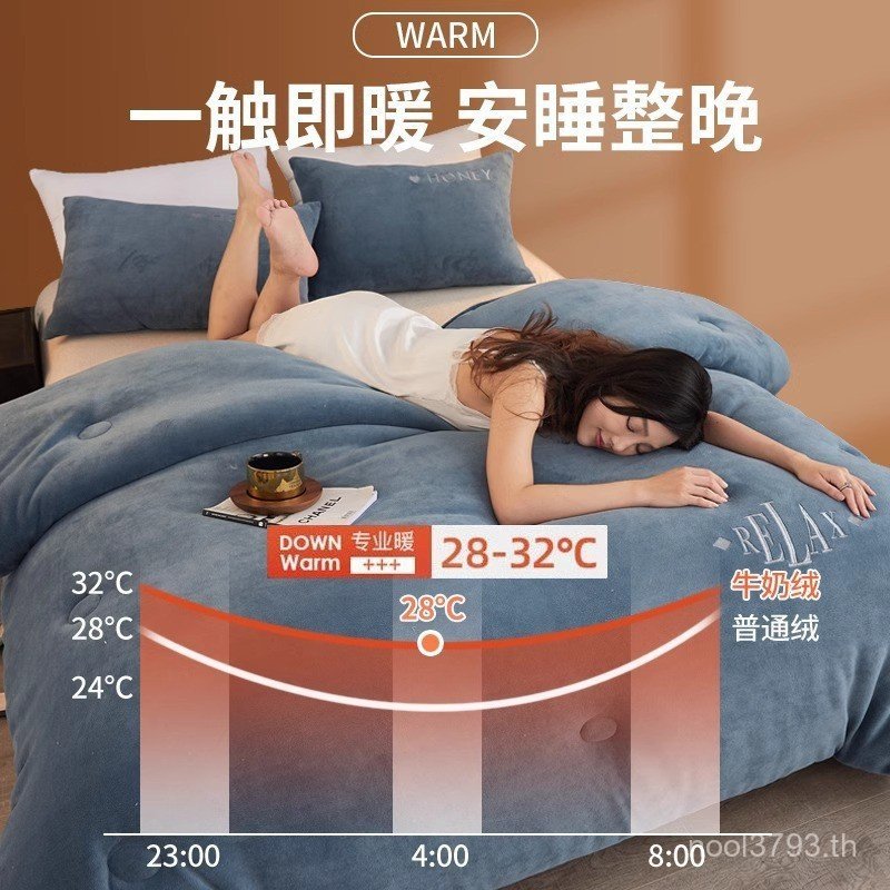 200x230cm150 ผ้านวม Lamb ขนแกะหนาผ้าปูที่นอนนม Warm Corduroy 5 กก.ผ้านวมผ้านวมผ้านวมฤดูหนาว OH7M