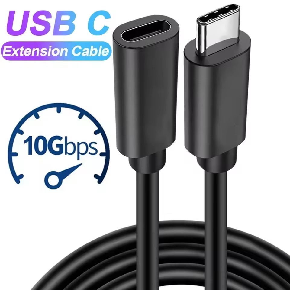 สายต่อ USB C - Fast Charging & Transfer Data - Type C Male to Female Extender Cord - เครื่องชาร์จ USB C ความเร็วสูง - สําหรับแล็ปท็อป Playstaion แท็บเล็ต USB-C Hub