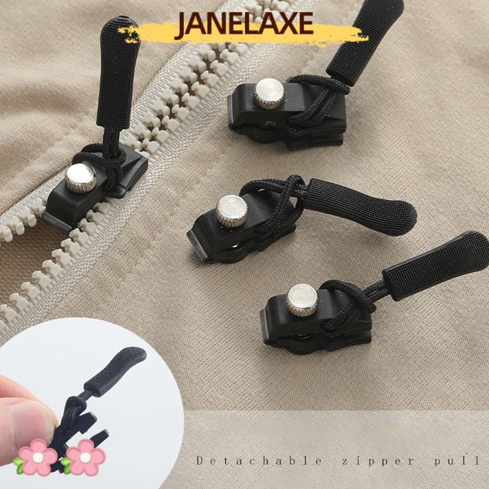 JANELAXE932JN ชุดซ่อมซิป, หัวซิป DIY แบบถอดได้, 3 ขนาดที่แตกต่างกันเครื่องมือเย็บผ้าโลหะกระเป๋าเดินทางหัวซิป