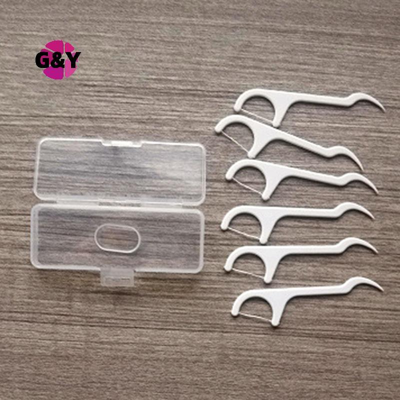 G&Y 1 ชิ้นแบบพกพาไหมขัดฟัน Stis กล่องทิ้ง Toothpis Inter Brush Floss Storage Case