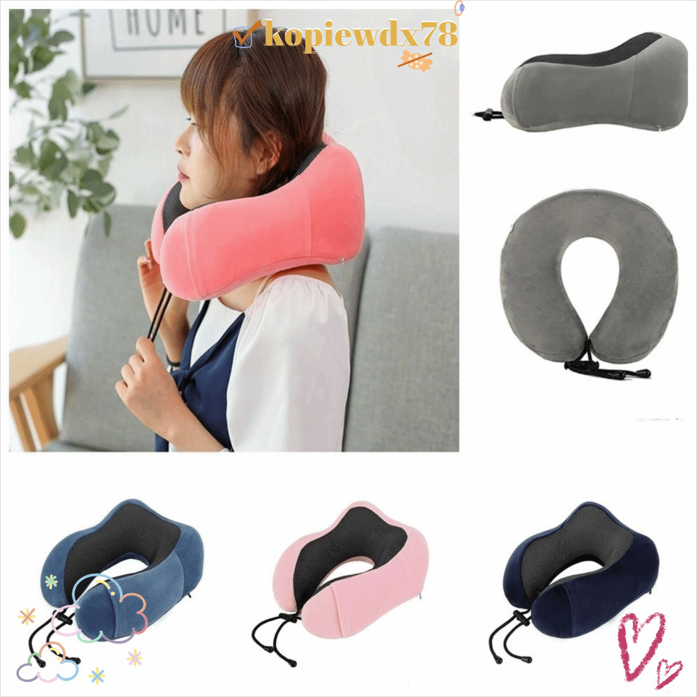 KOPIEWDX หมอนรูปตัว U, รองคอป้องกันคอหมอนเดินทาง, styler 30*25*15 ซม. เมมโมรี่โฟม EaCervical Healthc