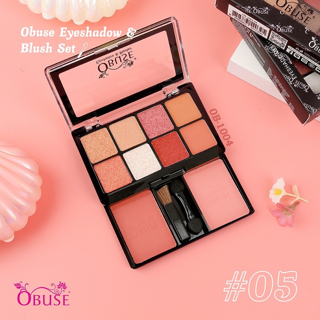 แท้/ดีลสุดคุ้ม/ไลฟ์ทุกวัน OB-1004 Obuse Eyeshadow&Blush 16.5g. ราคา ถูกที่สุด ดีลบีเคเค แกลเลอรีภาพที่ 9