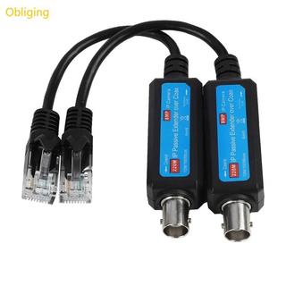 Obliging IP กล้อง Coaxial Networking Transmitter Receiver IP Passive Extender Over Coax ติดตั้งง่าย 10 100Mbps