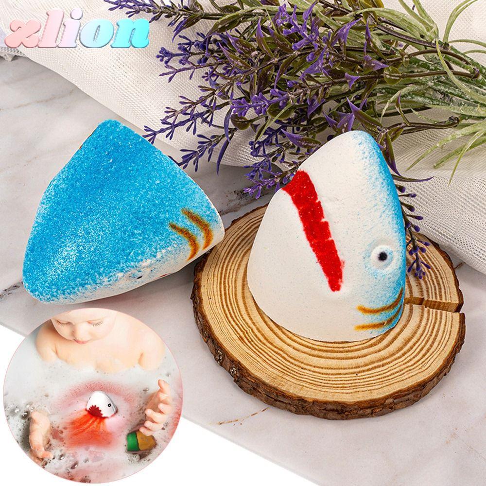 ZLION Shark Bath Bomb, สีน่ารักรูปแบบฉลาม Jaws Bath Bomb, ทําความสะอาดง่าย Delightful กลิ่นสัตว์ทะเล