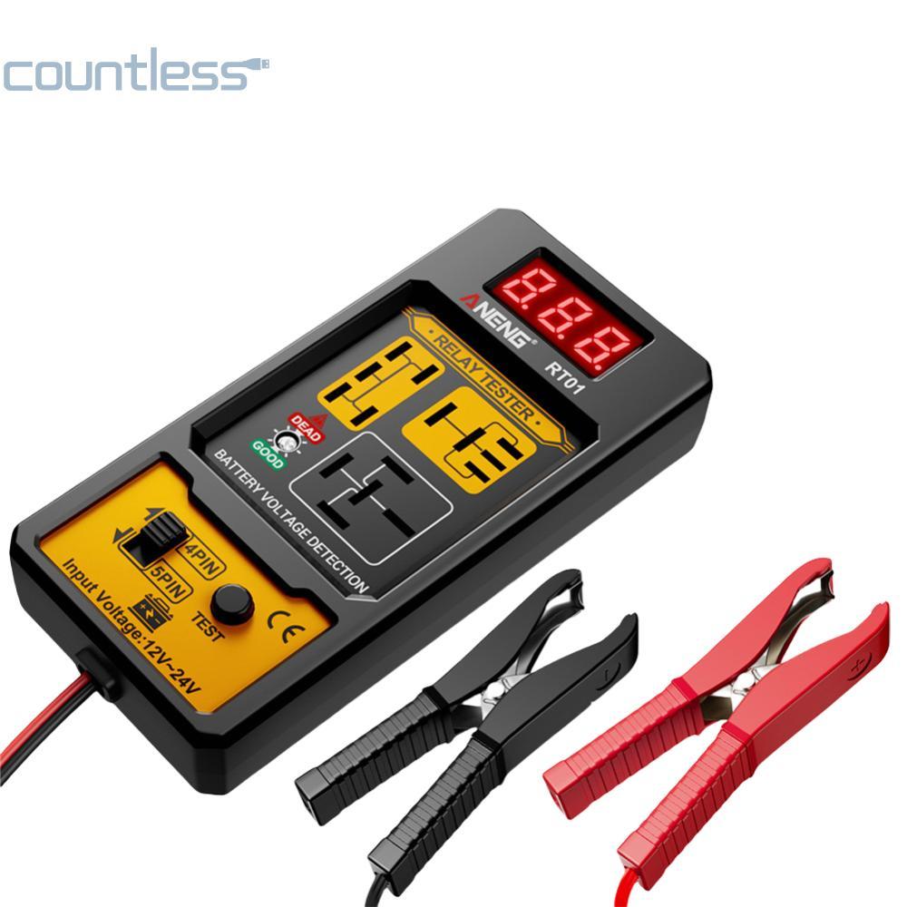 COD เครื่องทดสอบรีเลย์รถยนต์ เครื่องมือวินิจฉัยรีเลย์อัตโนมัติ 12-24V เครื่องตรวจจับแรงดันไฟฟ้าแบตเตอรี่รถยนต์
