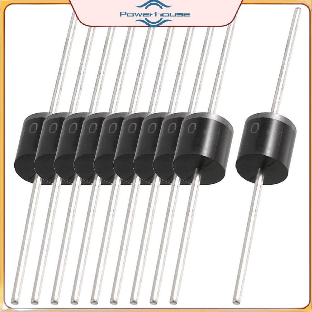 POWER 20 ชิ้น 10A10 10Amp 1000V 10A 1KV R-6 MIC วัตถุประสงค์ทั่วไป Axial Rectifier Diodes